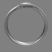 Cargar modelo 3D en el visor de la galería, Anillo De Compromiso Plata 950 con Gema
