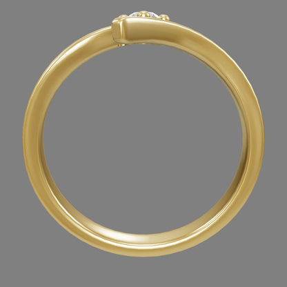 Anillo De Compromiso Oro amarillo 18 K con Diamante 0.09 ct