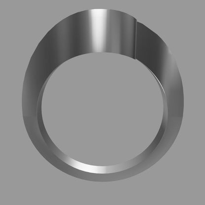 Anillo Solitario de Compromiso en Plata Hombros Cruzados