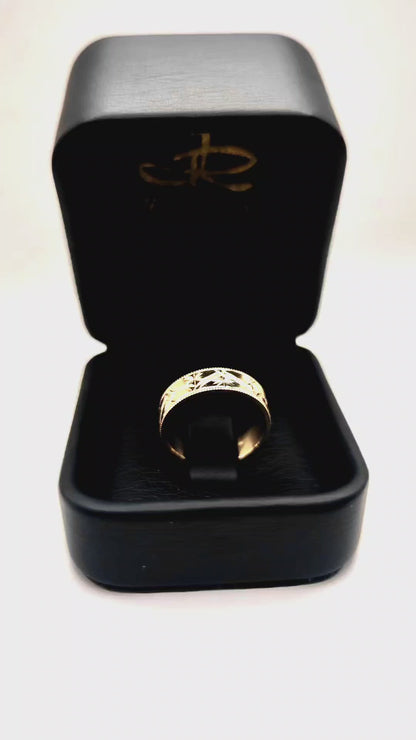 Argollas Matrimonio Grafiladas Oro 18k C/u Joya
