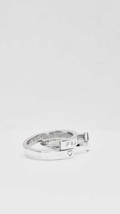 Argolla Para Matrimonio en Plata personalizados