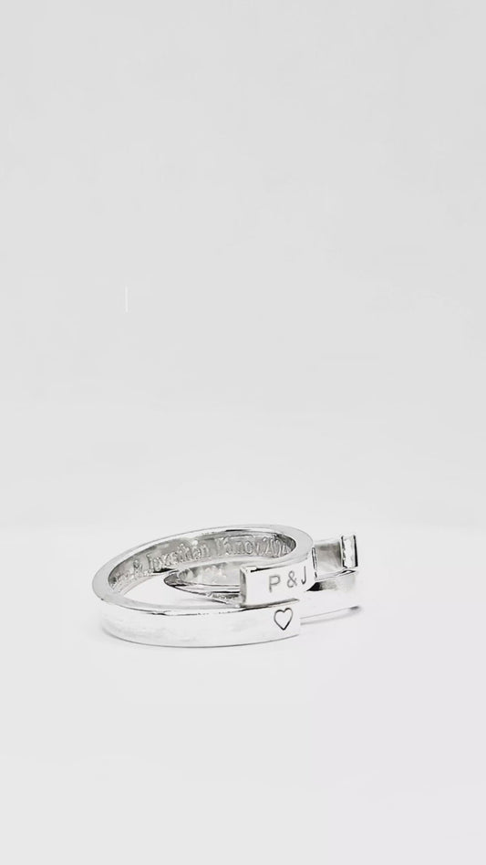 Argolla Para Matrimonio en Plata personalizados