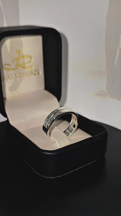 Argollas En Plata 950/ Para Pareja Con Estuche