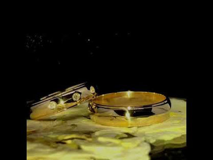 Anillo De Matrimonio Compromiso C/u Oro 18k Zircón Joyeria