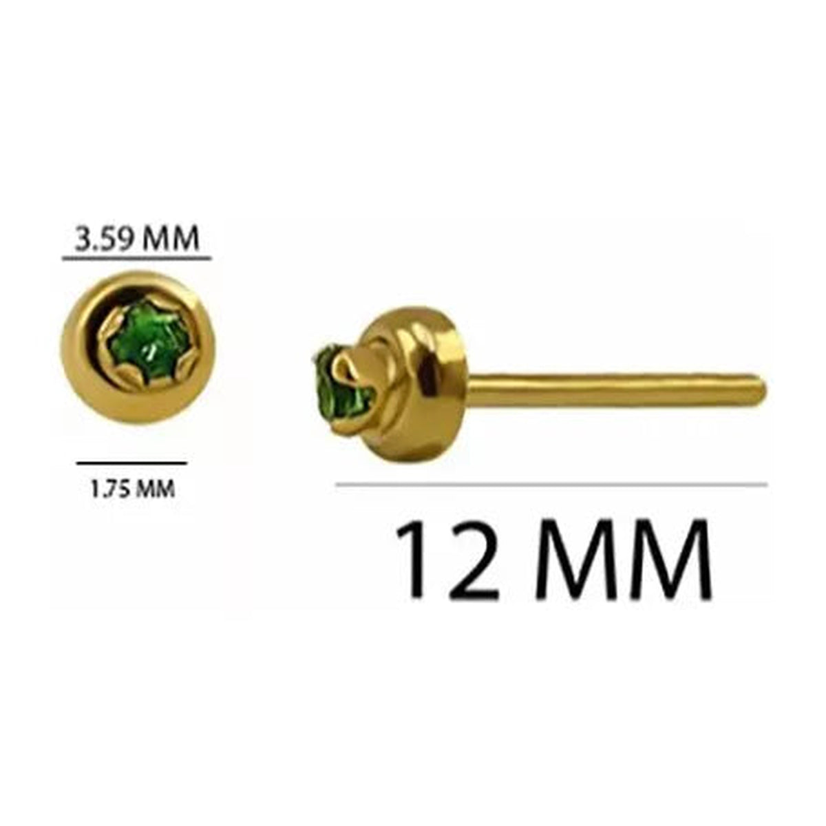 Topos para bebé en oro amarillo 18k, vista de detalle – Renue Joyería Bogotá