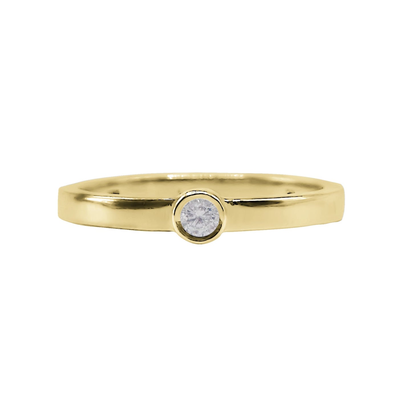Anillo De Compromiso En Oro Con Diamante De 0.05 Ct