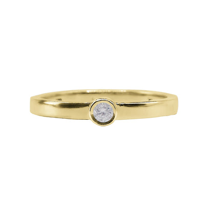 Anillo De Compromiso En Oro Con Diamante De 0.05 Ct