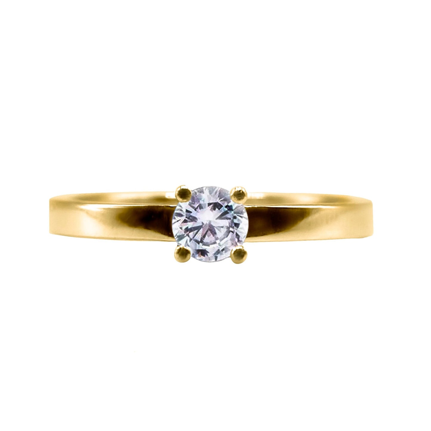 Anillo De Compromiso En Oro Con Diamante De 0.23 Ct