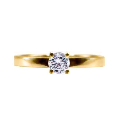 Anillo De Compromiso En Oro Con Diamante De 0.23 Ct