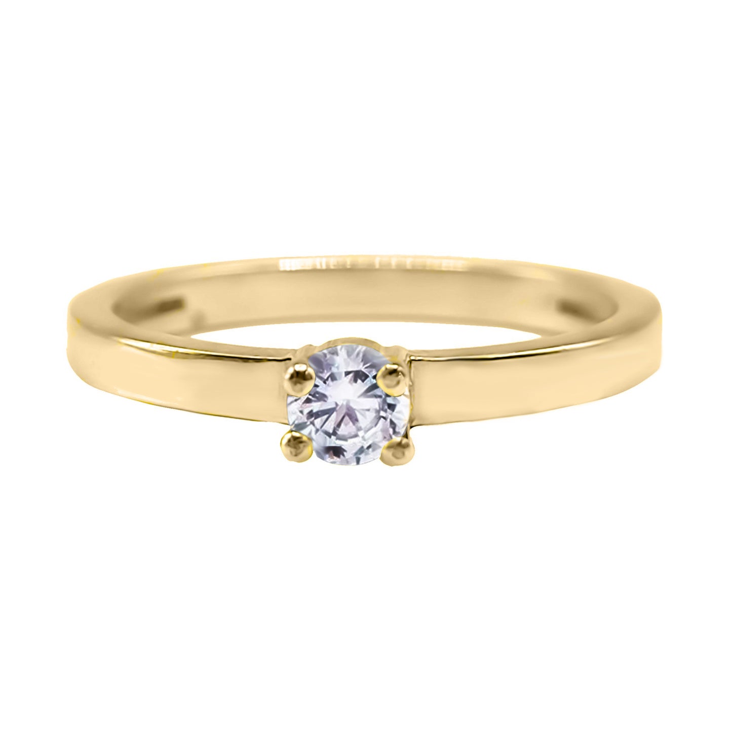 Anillo De Compromiso En Oro Con Diamante De 0.10 Ct