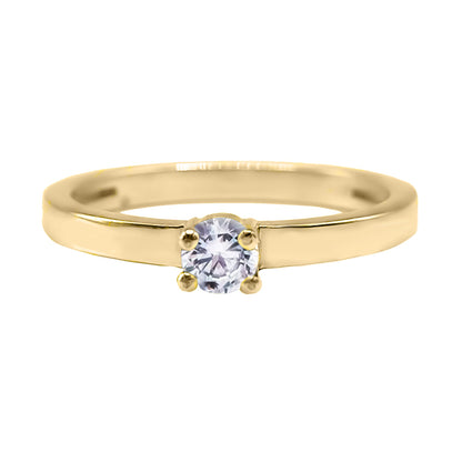 Anillo De Compromiso En Oro Con Diamante De 0.10 Ct