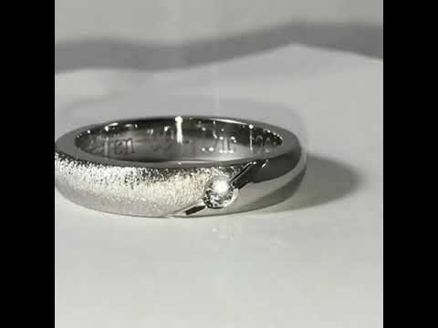 Argolla de Boda Dama  .950 Brillante / Mate